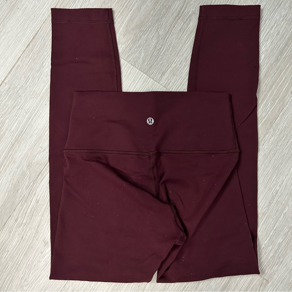 Lululemon | Burgundy 25” Leggings size 4
